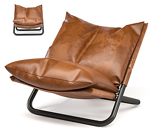 Leather Cross Low Armchair by Arflex