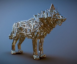 White Wolf Standing