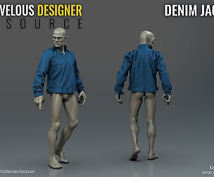 Denim Jacket - Marvelous Designer Resource