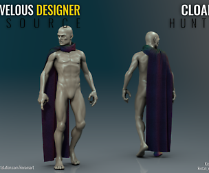 Cloak One Sided - Marvelous Designer Resource