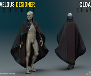 Shawl - Marvelous Designer Resource