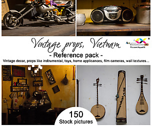 Vintage props, Vietnam photo reference pack