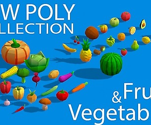 Low Poly Collection - Fruits & Vegetables