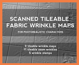 WRINKLE PACK - scanned fabric wrinkle maps
