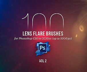 100 Lens Flares Brushes for Photoshop - Vol 2