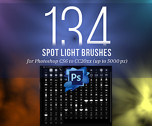 134 Spotlight Brushes for Photoshop