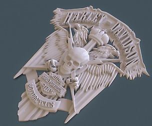 bas-relief Harley-Davidson