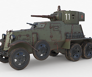 BA 6 Armored Car Vray