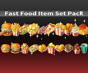 Fast Food Item Set Pack