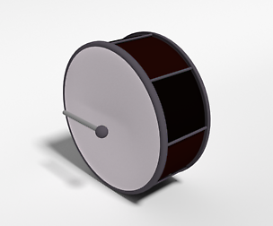 Low Poly Cartoon Big Drum