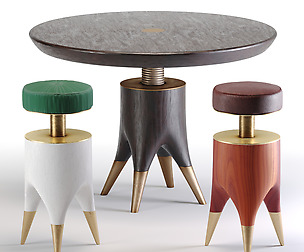 Mushroom Table And Molar Stool