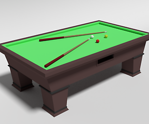 Low Poly Cartoon Carom Billiard Pool