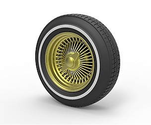 Wire wheel from lowrider Scale 1 to 10