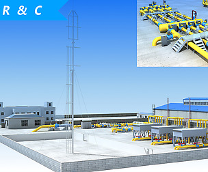 Complete natural gas station 3D Model.