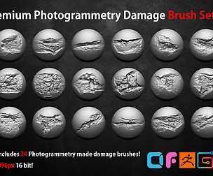 Photogrammetry Wall Damages Brushes Vol 1