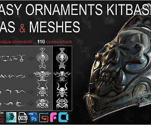 Fantasy Ornaments: Alphas & Meshes vol 1