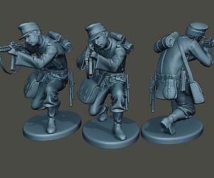 German soldier ww2 Shoot crouched G3