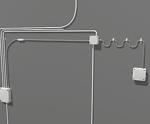 Metal Electric wall wires set