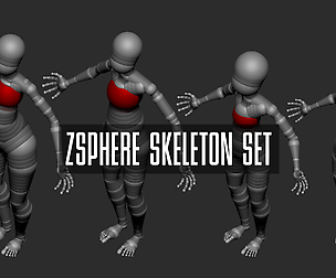 ZSphere Skeleton Set Stylized (ZBrush)