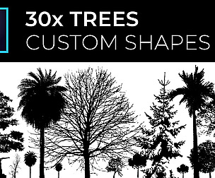 30x High Quality Trees Photoshop custom shapes