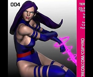 💥 Psylocke X-Men STL 3D Model Fanart