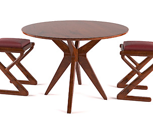 dining table and chair Glossy Wood.