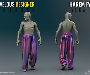Harem Pants Yoga - Marvelous Designer Resource