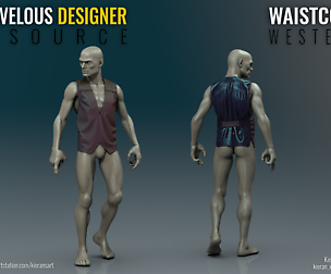 Waistcoat Western - Marvelous Designer Resource