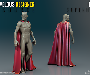 Cape Superhero - Marvelous Designer Resource