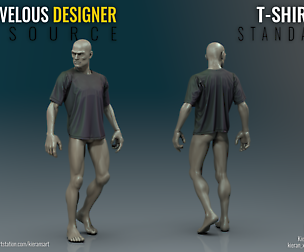 T-Shirt Std Male - Marvelous Designer Resource