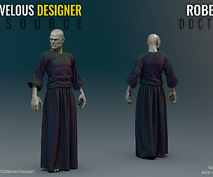 Robes Plague Doctor - Marvelous Designer Resource