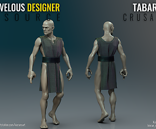 Tabard Crusader - Marvelous Designer Resource