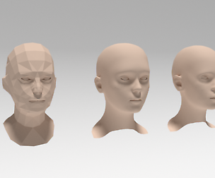 Low Poly Woman Heads