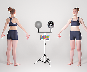 Sporty woman ready for animation 118
