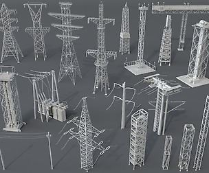 Electric Towers - 20 pieces