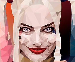 harlequin poligonal art