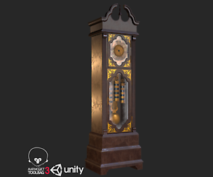 Retro Vintage Grandfather Clock PBR