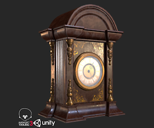 Old Antique Table Clock PBR