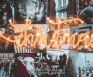 5 Christmas presets, winter holiday lightroom