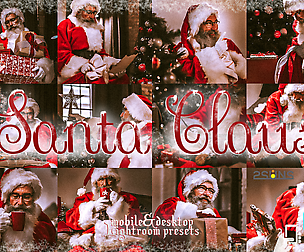 5 Christmas presets, winter holiday preset, mobile