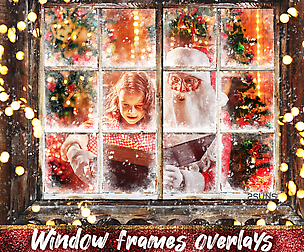 Window Frames Overlays, Photoshop overlays