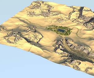 Oasis along the way in Blender