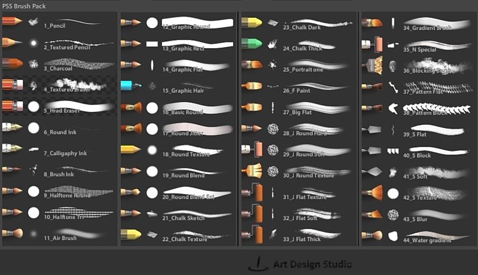 Paintstorm studio Custom Brush pack