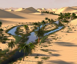 The long oasis in Blender