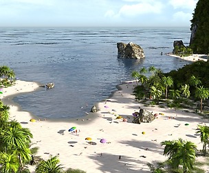 Tropical holiday in Blender