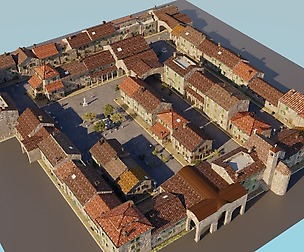 Small town in Blender
