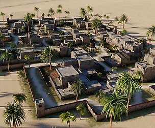 Desert village in Blender