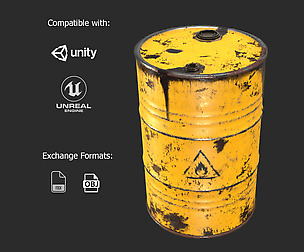 Old Oil Drum with oil leakage