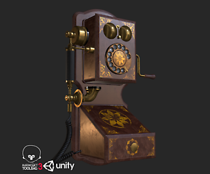 Old Antique Wall Telephone PBR