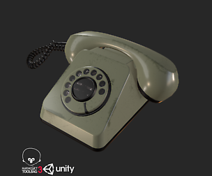 Retro Rotary Phone PBR